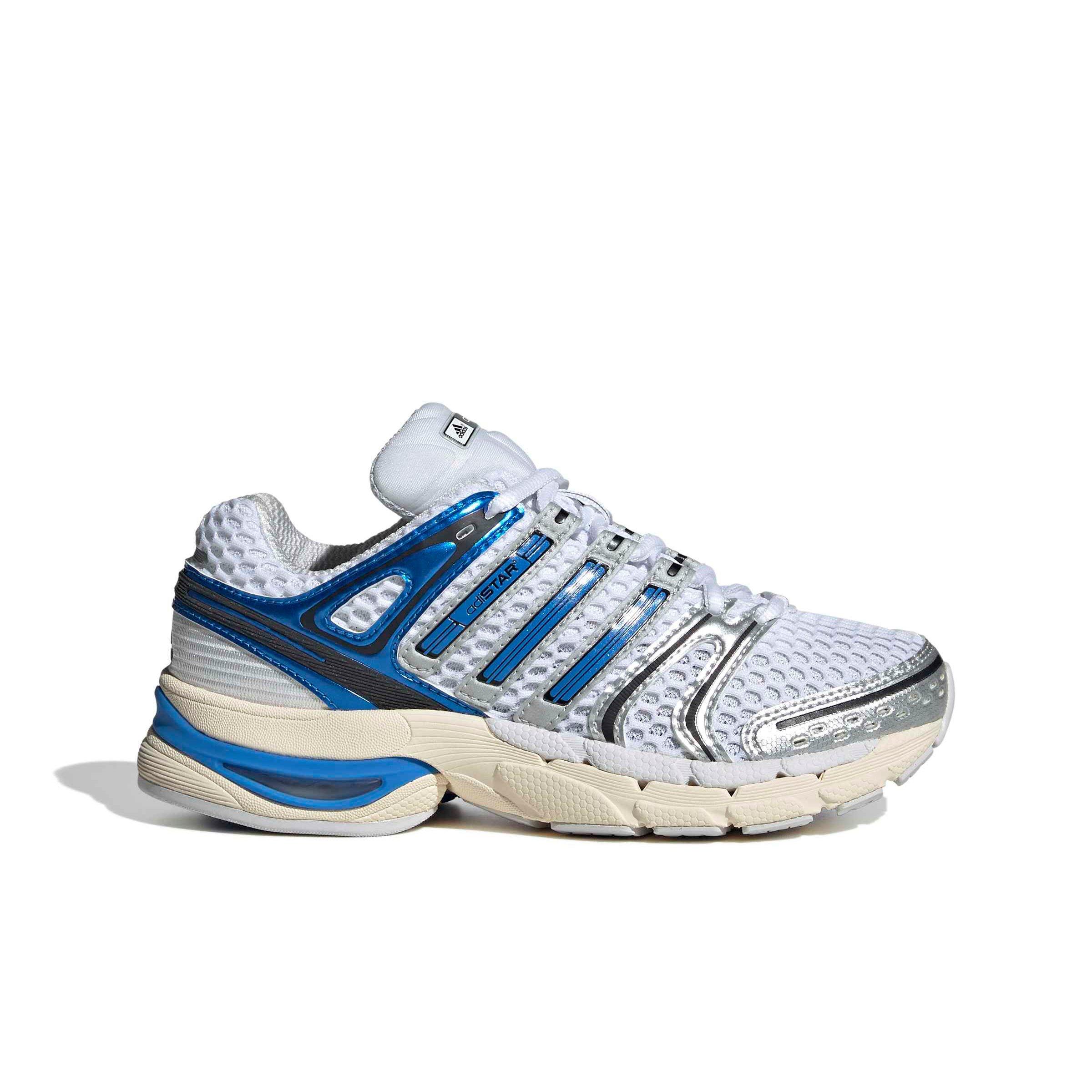 adidas Originals Adistar Control 5 "Ftwr White/Lucid Ray Blue/Dash Grey" Grade School Boys' Shoe - WHITE/BLUE/GREY